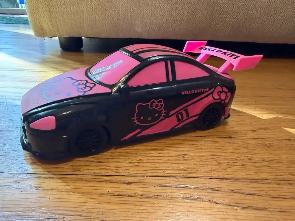 Hello Kitty RC Remote Control Race Car Pink Black Sanrio 2024 27MHz w/ remote